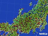 北陸地方のアメダス実況(日照時間)(2018年10月24日)