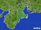 2018年10月24日の三重県のアメダス(日照時間)