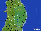岩手県のアメダス実況(日照時間)(2018年10月24日)