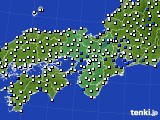 近畿地方のアメダス実況(風向・風速)(2018年10月24日)