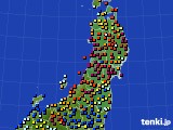 東北地方のアメダス実況(日照時間)(2018年10月26日)