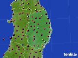 2018年10月26日の岩手県のアメダス(日照時間)