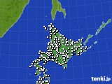 北海道地方のアメダス実況(風向・風速)(2018年10月26日)