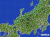 2018年10月26日の北陸地方のアメダス(風向・風速)