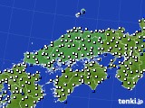 中国地方のアメダス実況(風向・風速)(2018年10月26日)
