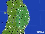 2018年10月26日の岩手県のアメダス(風向・風速)