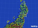 東北地方のアメダス実況(日照時間)(2018年10月27日)