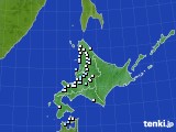 北海道地方のアメダス実況(降水量)(2018年10月28日)