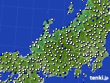 北陸地方のアメダス実況(風向・風速)(2018年10月28日)