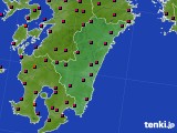 2018年10月29日の宮崎県のアメダス(日照時間)