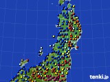 東北地方のアメダス実況(日照時間)(2018年10月30日)
