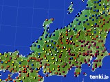 2018年10月30日の北陸地方のアメダス(日照時間)