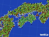2018年10月30日の四国地方のアメダス(日照時間)