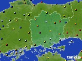 岡山県のアメダス実況(日照時間)(2018年10月30日)