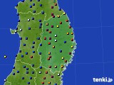 2018年10月30日の岩手県のアメダス(日照時間)