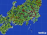関東・甲信地方のアメダス実況(日照時間)(2018年10月31日)