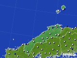 2018年10月31日の島根県のアメダス(風向・風速)