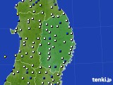 2018年10月31日の岩手県のアメダス(風向・風速)