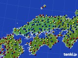 中国地方のアメダス実況(日照時間)(2018年11月01日)