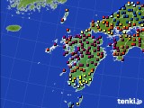 九州地方のアメダス実況(日照時間)(2018年11月02日)