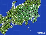 関東・甲信地方のアメダス実況(風向・風速)(2018年11月02日)