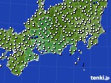 2018年11月02日の東海地方のアメダス(風向・風速)