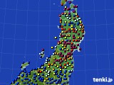 東北地方のアメダス実況(日照時間)(2018年11月04日)