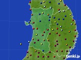 秋田県のアメダス実況(日照時間)(2018年11月04日)