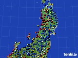 東北地方のアメダス実況(日照時間)(2018年11月07日)