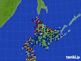 2018年11月08日の北海道地方のアメダス(日照時間)