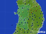 秋田県のアメダス実況(日照時間)(2018年11月08日)