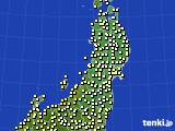 東北地方のアメダス実況(気温)(2018年11月08日)