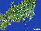 関東・甲信地方のアメダス実況(風向・風速)(2018年11月09日)