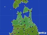 青森県のアメダス実況(日照時間)(2018年11月10日)