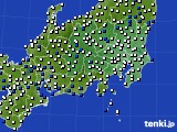 関東・甲信地方のアメダス実況(風向・風速)(2018年11月10日)