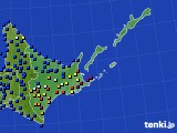 道東のアメダス実況(日照時間)(2018年11月12日)