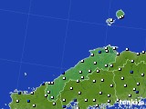 2018年11月13日の島根県のアメダス(風向・風速)