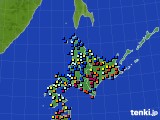 2018年11月14日の北海道地方のアメダス(日照時間)