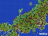 2018年11月14日の北陸地方のアメダス(日照時間)