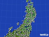 東北地方のアメダス実況(風向・風速)(2018年11月14日)