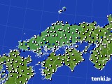 2018年11月14日の中国地方のアメダス(風向・風速)