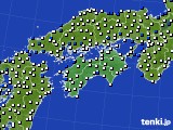 四国地方のアメダス実況(風向・風速)(2018年11月14日)