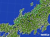 2018年11月19日の北陸地方のアメダス(風向・風速)