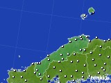 2018年11月19日の島根県のアメダス(風向・風速)