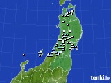 東北地方のアメダス実況(降水量)(2018年11月21日)