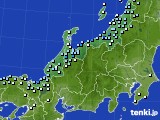 北陸地方のアメダス実況(降水量)(2018年11月22日)