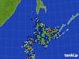 2018年11月22日の北海道地方のアメダス(日照時間)