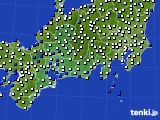東海地方のアメダス実況(風向・風速)(2018年11月22日)