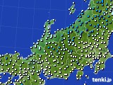 北陸地方のアメダス実況(気温)(2018年11月23日)