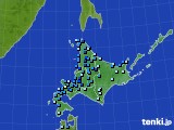 2018年11月24日の北海道地方のアメダス(積雪深)